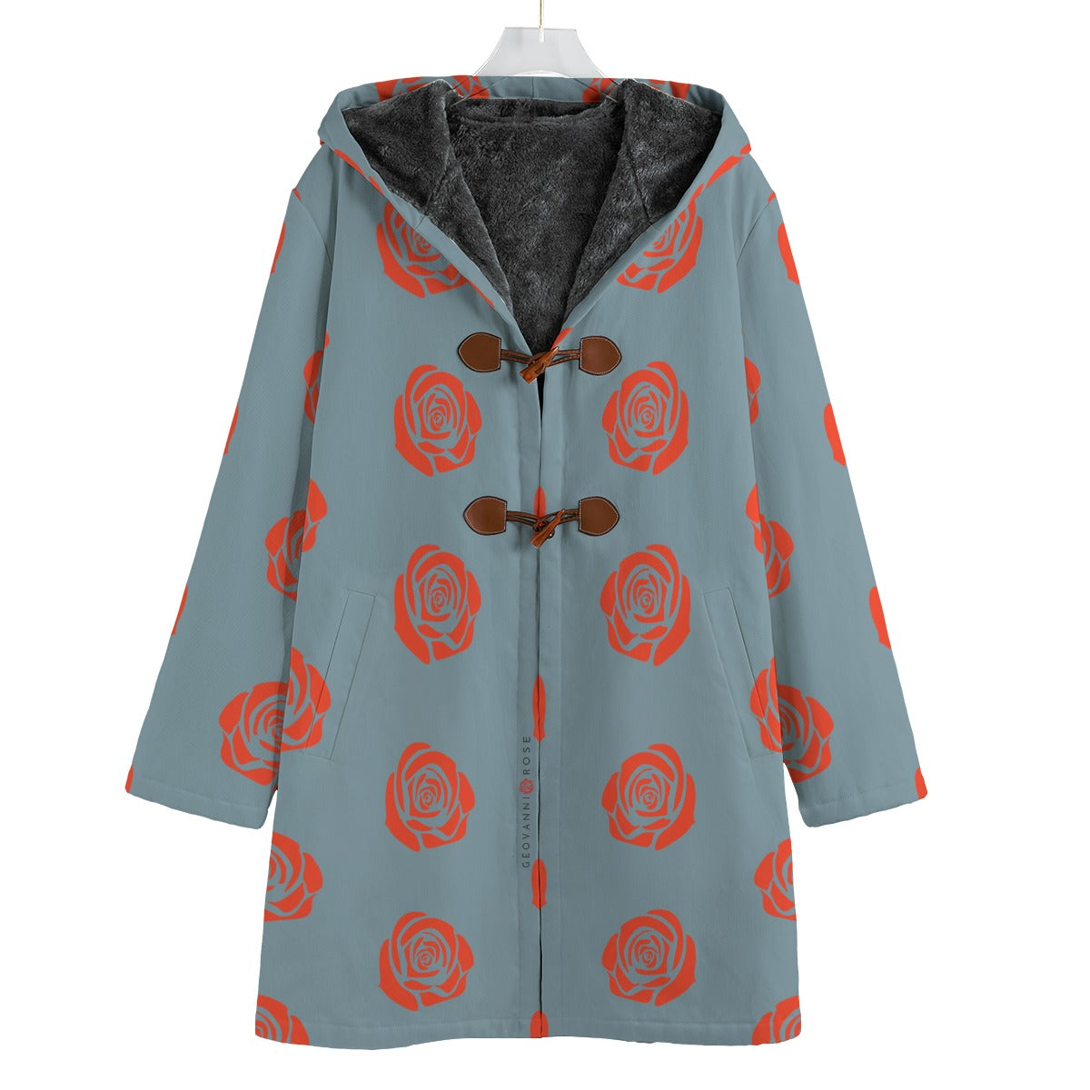Rose Button Fleece Windbreaker