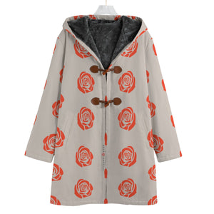Rose Button Fleece Windbreaker