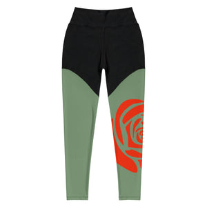 Rose Print Leggings