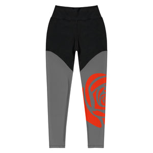 Rose Print Leggings